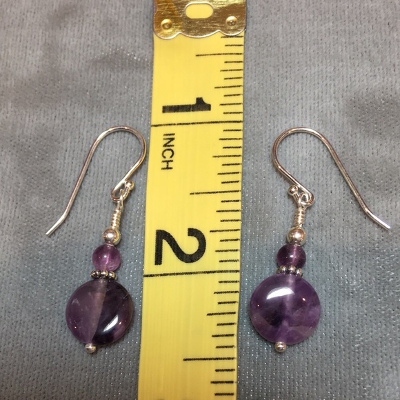 Sterling silver and amethyst earrings - Picture 5 of 5